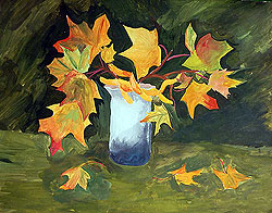 Натюрморт с осенними листьями